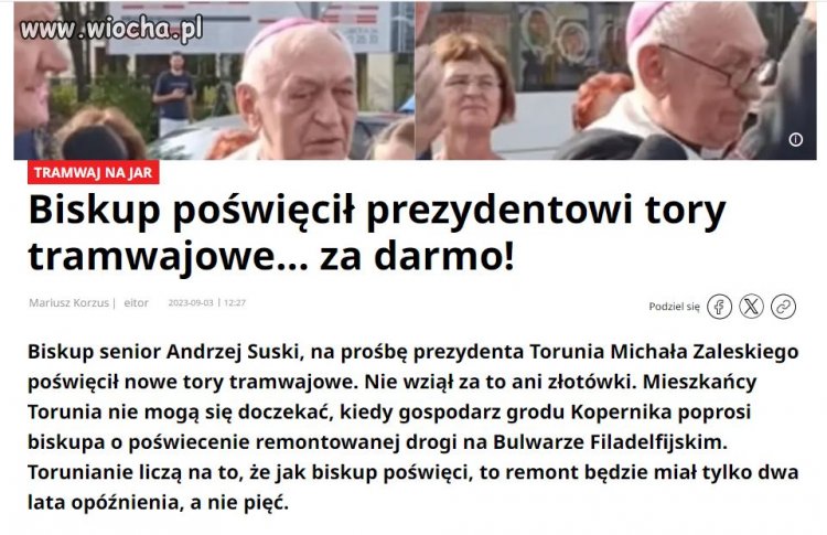Tory poświęcił za darmo,