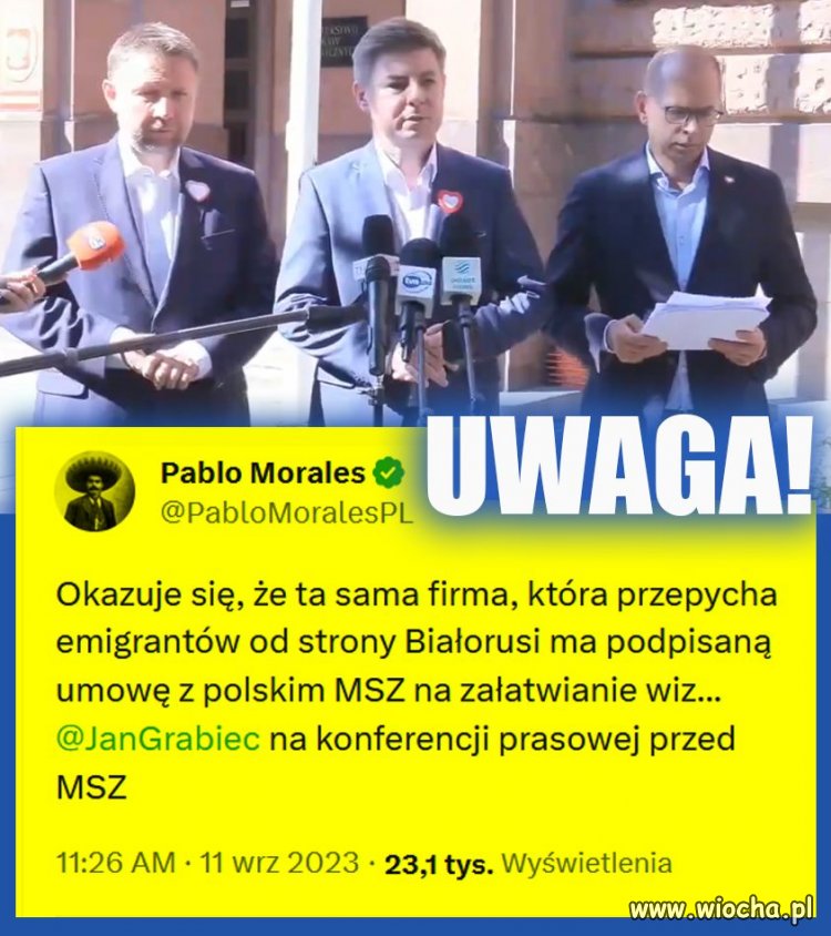 Jak to? Czyli to nie Łukaszenka przysyła nam migrantów na granicę z Białorusią, tylko sami ich sobie przysyłamy?