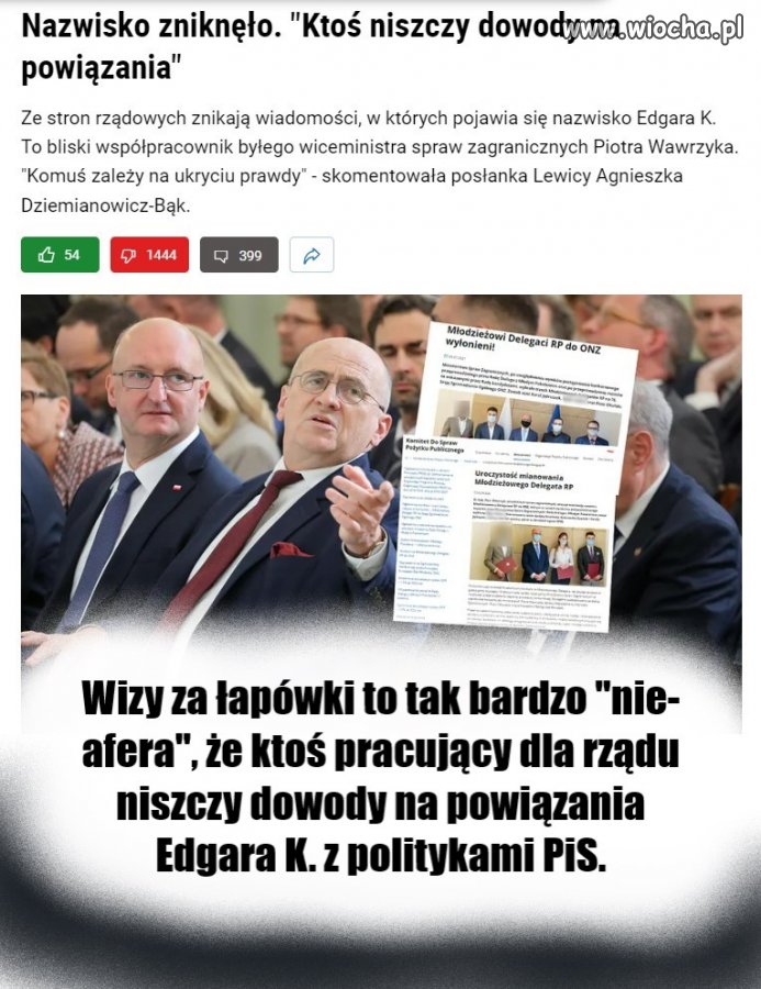 Minister spraw zagranicznych i były wiceminister Piotr Wawrzyk.