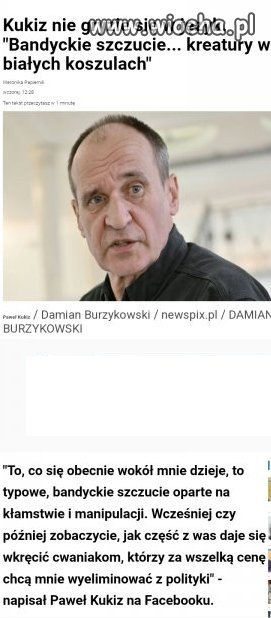 "Jak zostanę politykiem, to naplujcie mi w ryj i
