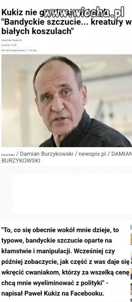 "Jak zostanę politykiem, to naplujcie mi w ryj i
