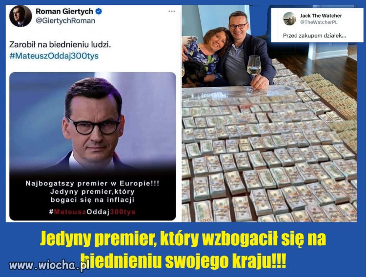 Jedyny premier, który bogacił się na biednieniu swojego kraju