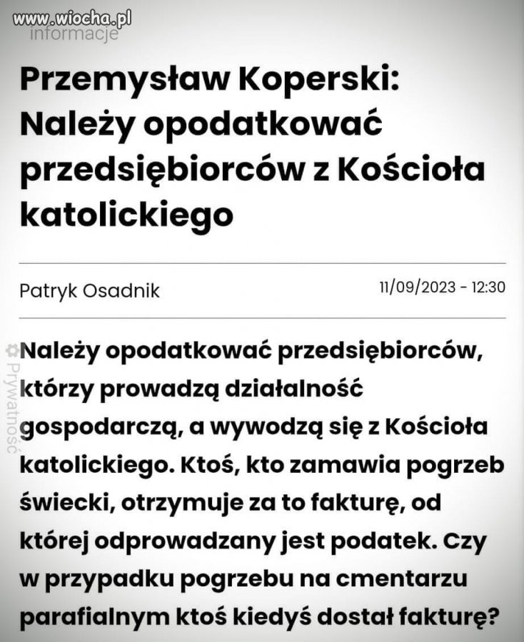 Kryminalna organizacja religijna o nazwie Kościół rzymskokatolicki jest pasożytem, 