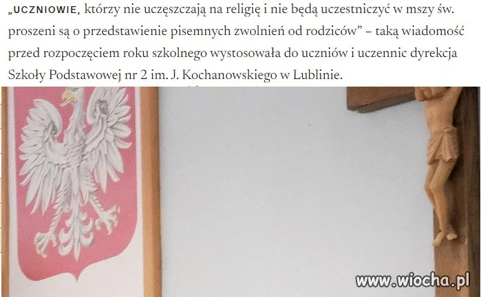 Że co proszę, pisemne zwolnienie ze mszy?