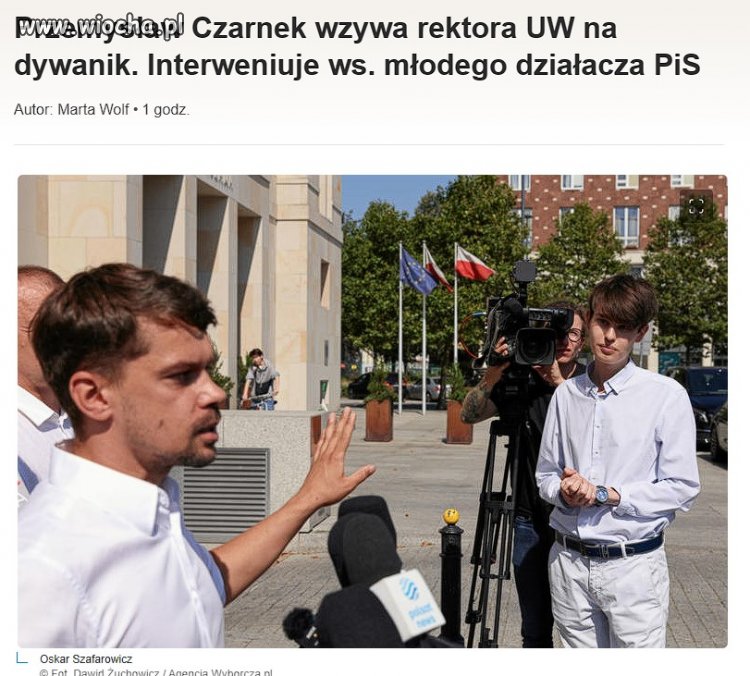 Rektor UW na dywanik