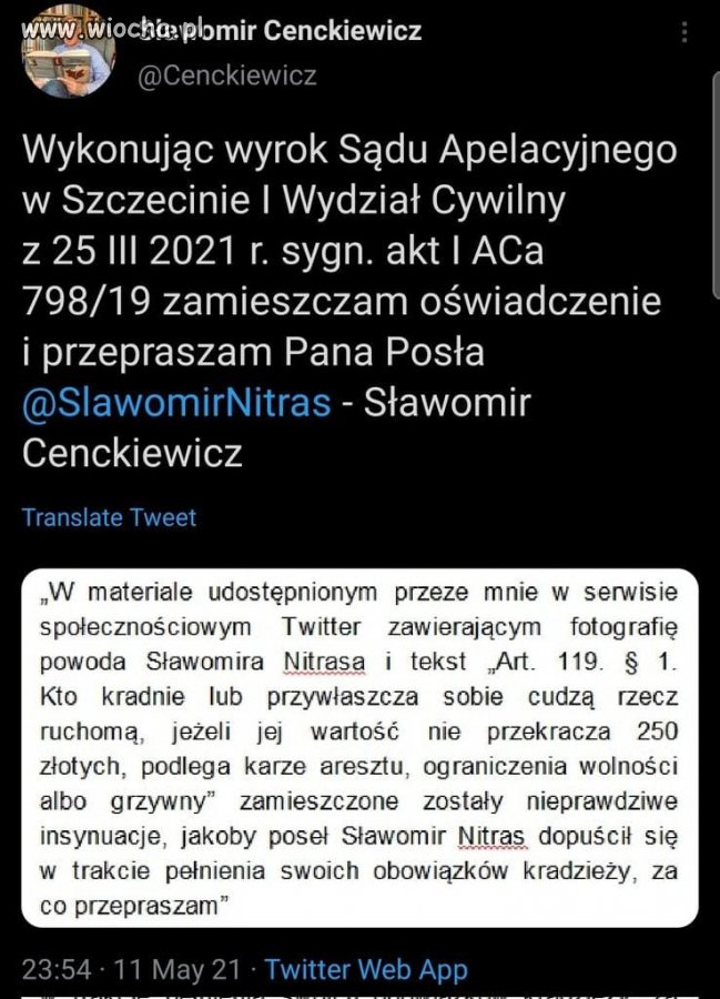 Kolejny skazany