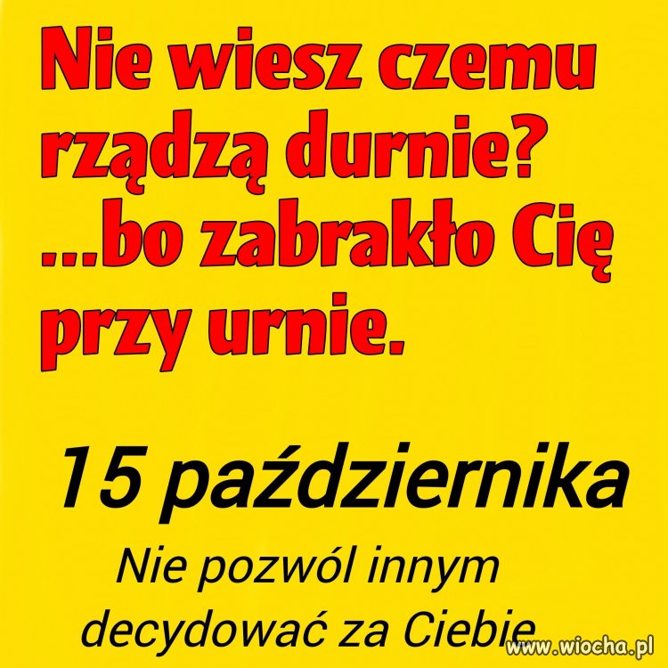 Idź na wybory, nie daj się okradać.