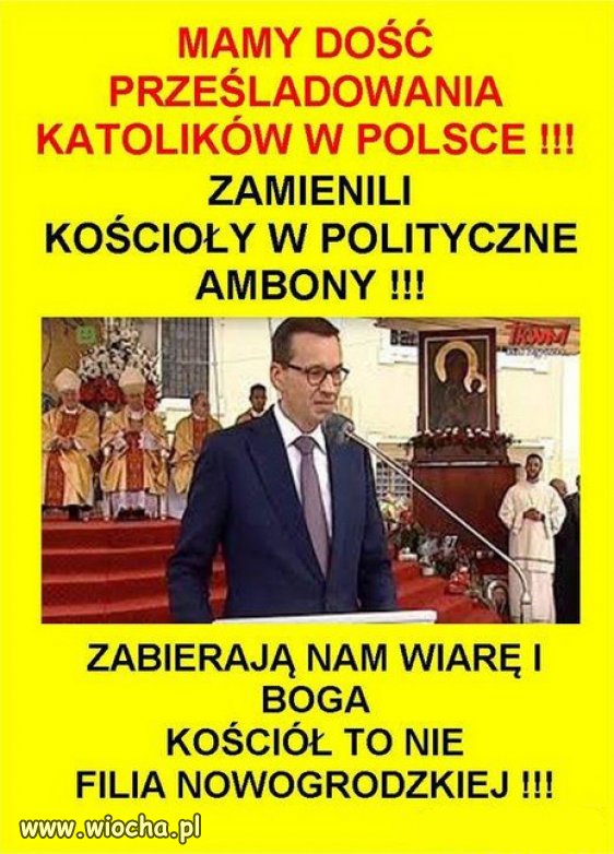 Teraz w kościele, zamiast Boga są kłamcy PiSu!