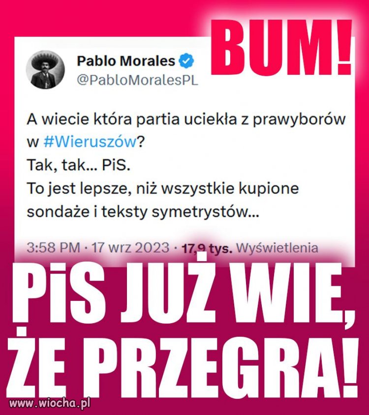 PiS wie, że przegra, ale nie chce tego pokazać. 
