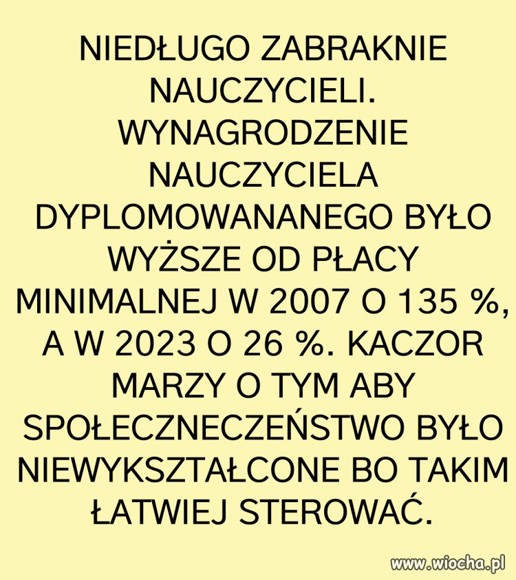 Brak kadry nauczycielskiej to zamach na edukację