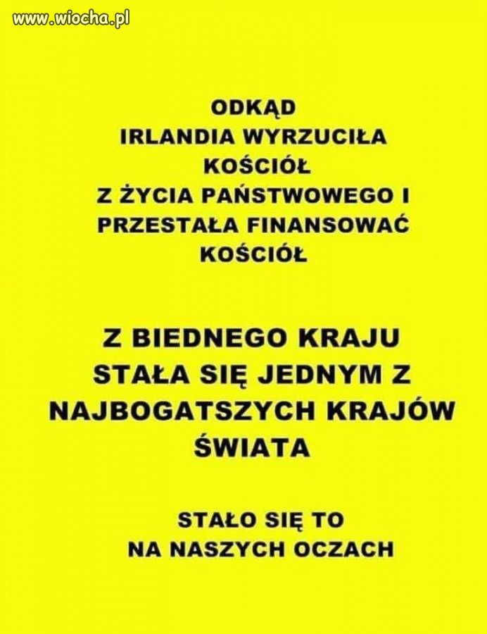 W Irlandii większość stanowili ludzie wierzący z otwartymi głowami. 