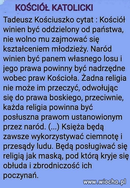 Kościół to jedna wielka sekta. 