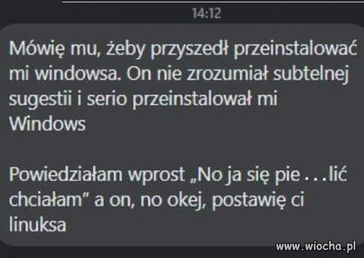 Nie domyślił się
