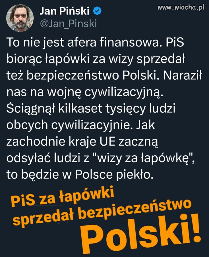 Dobrze, że jest to już sprawa międzynarodowa. Jeśli to nie wyszłoby