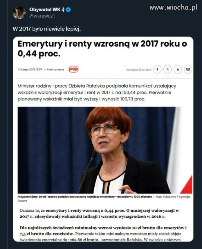 Jak to za pis emerytury rosły