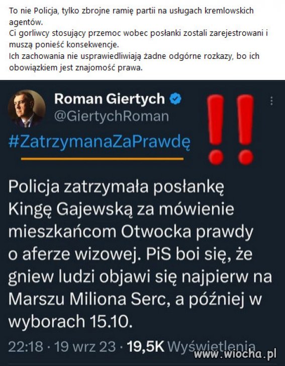 Polowanie milicji Kaczyńskiego na opozycje?