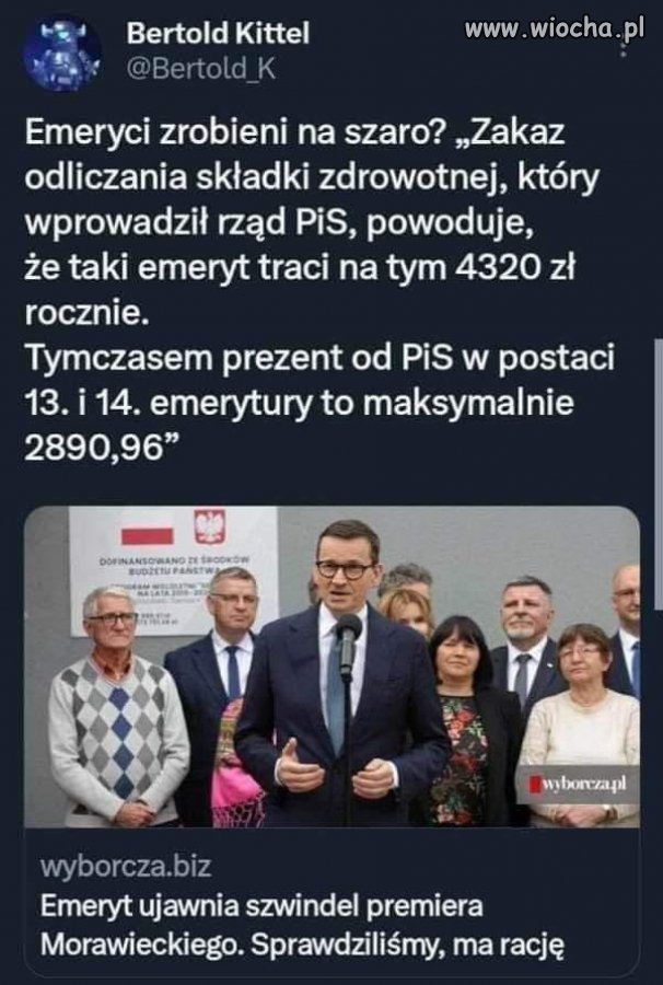 "Kradno, ale sie dzielo".  A jak pisowski emeryt ma to policzyć 
