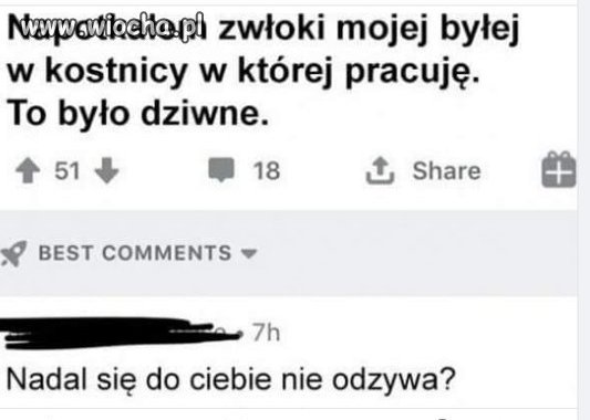 Pewnie nadal z niej zimna s**a 