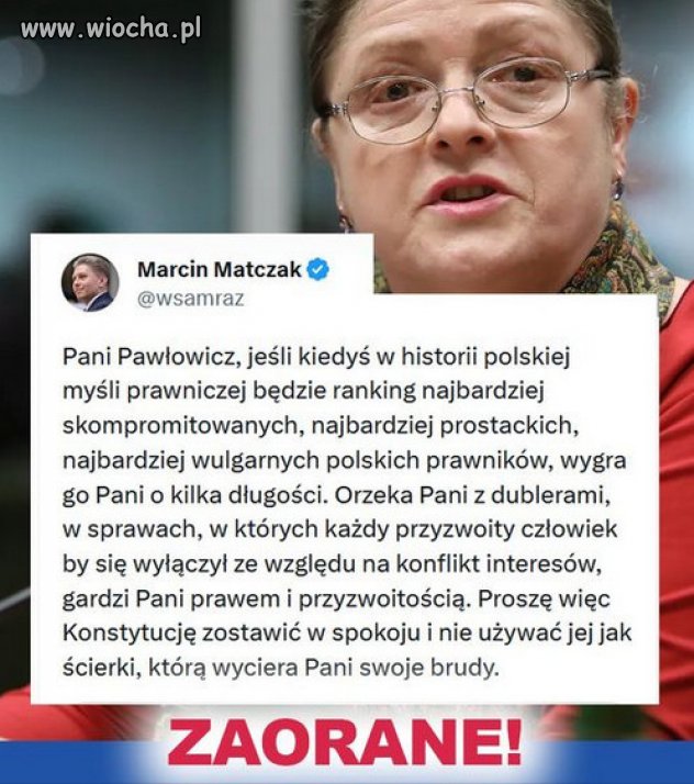 To wielka żenada, że takie COŚ kompromituje TK!.