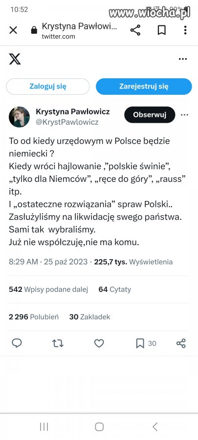 Widzę, że Krycha chyba już zażywała narkotyk