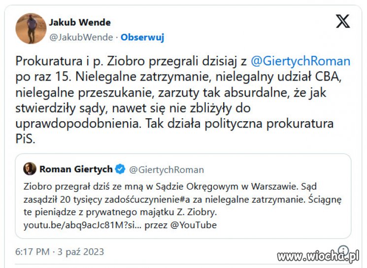 Giertych wygrywa, państwo PiS płaci...