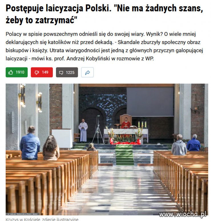 Milcząca apostazja kilku milionów Polaków