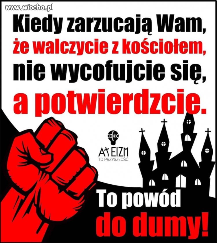 Walczyć należy z religią jako taką a przede wszystkim z jej wyznawcami. 
