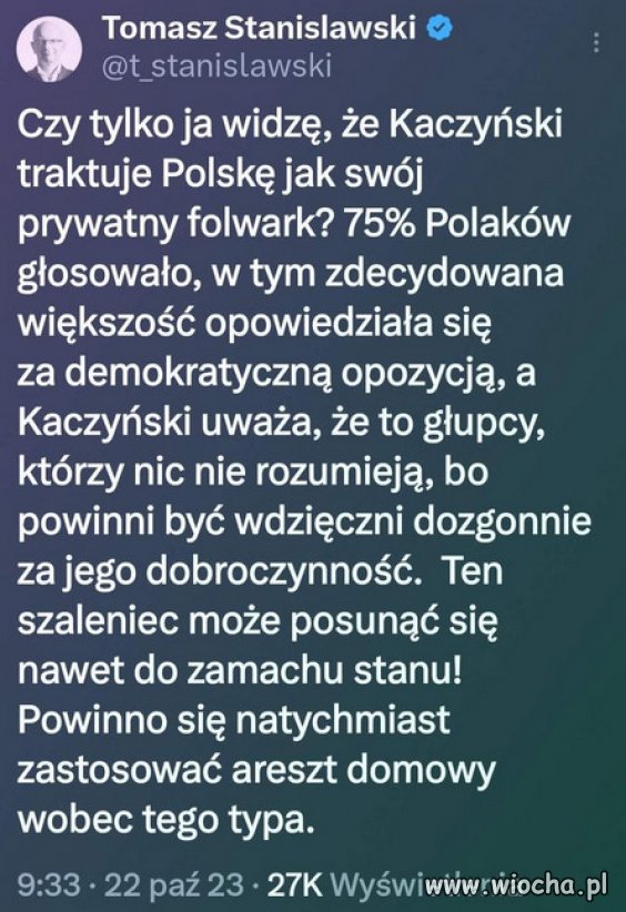 PiS to nie ludzie PiS to ideologia Szaleńca Kaczyńskiego!