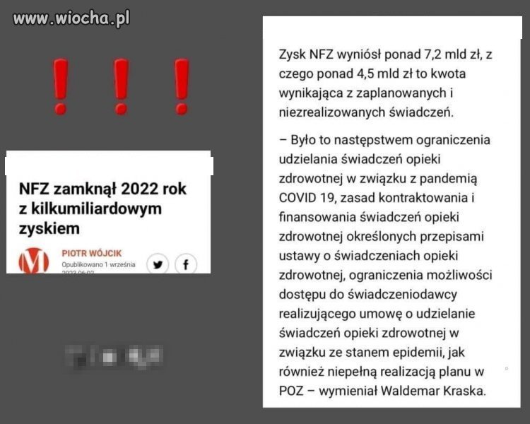 Czy Ty pacjencie, odczułeś ten zysk na swojej skórze... 