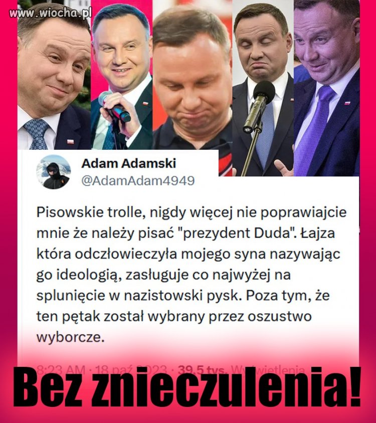 Notoryczny łamacz Konstytucji, który nazwał nas świniami,