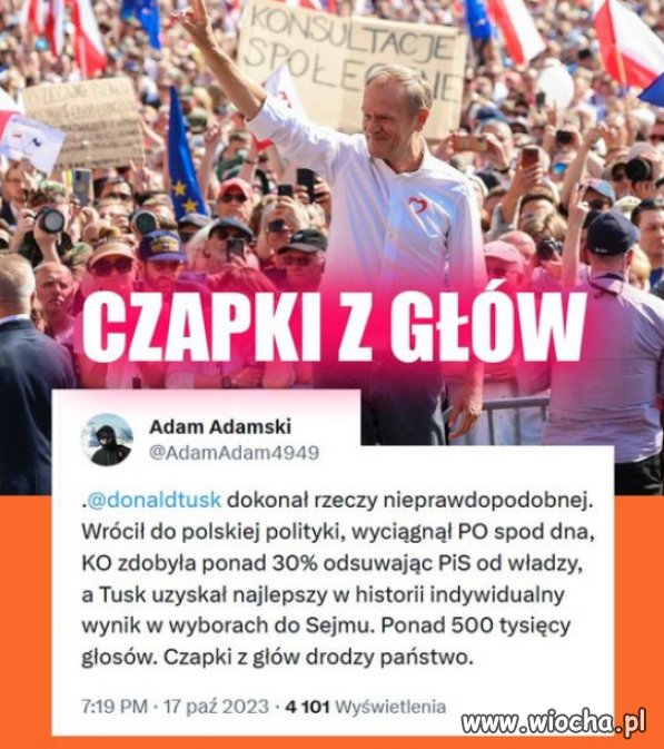 Taki rezultat knucia i szczucia, propagandy PiSu!