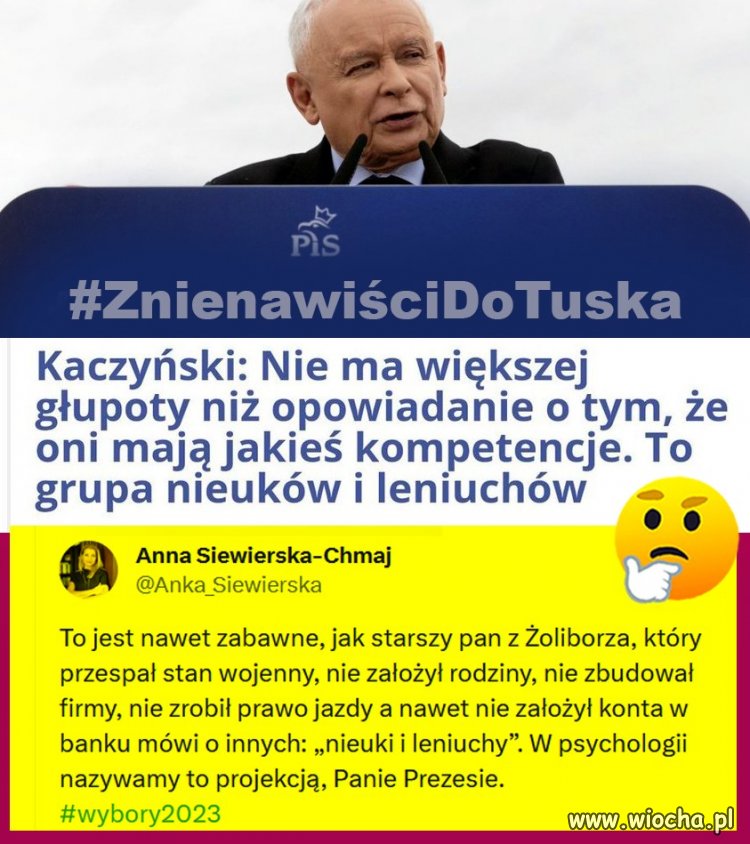 Przepięknie opisał swoich dupowłazów
