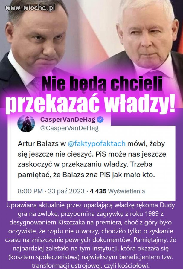 Pamiętam wypowiedź jednego z nich: