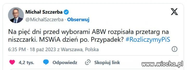 Kompromitacja to mało powiedziane.