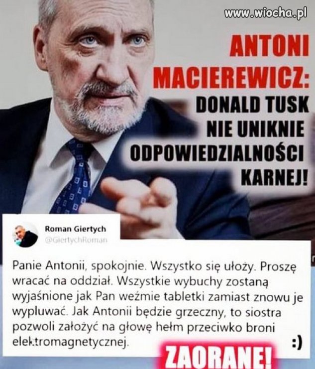 Przyznam ze dobrze gra wariata... Czy to mu pomoze?