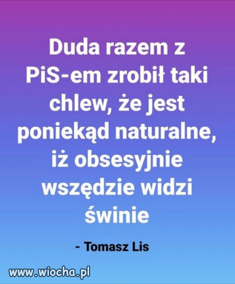 Wstyd mieć takiego prezydenta...