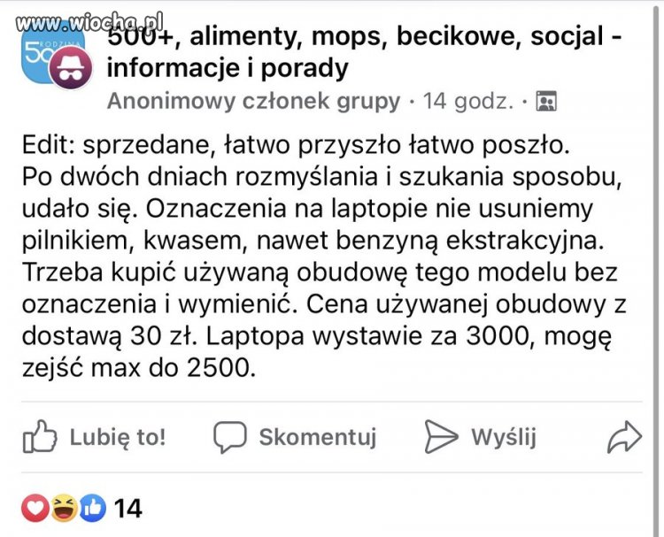 Laptopy miały być do nauki 