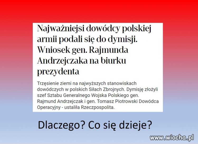 Dowódcy podali się do dymisji