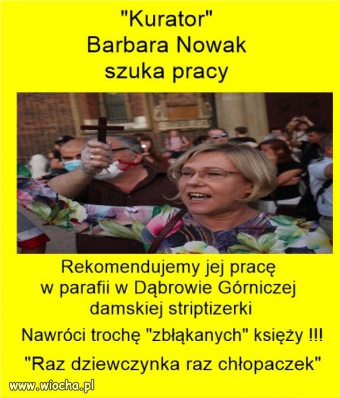 Ta idiotka tylko do psychiatryka się nadaje.