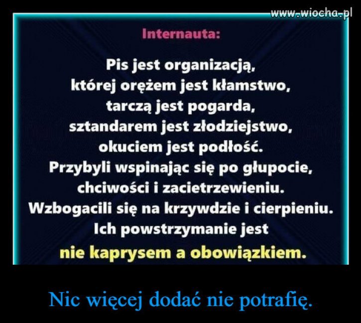 Jak Was widza PiSiory, tak Was piszą