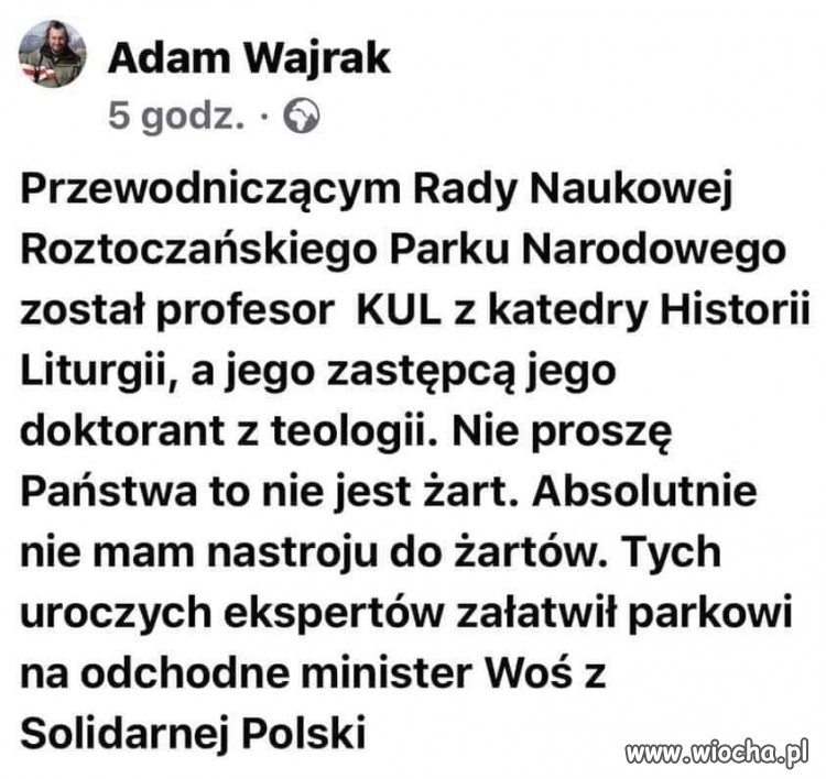 To nie jest żart