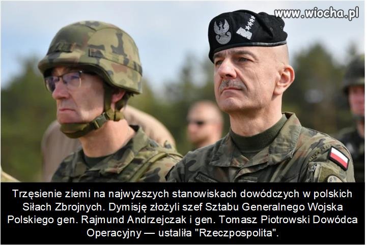 Trzęsienie ziemi w polskim wojsku.