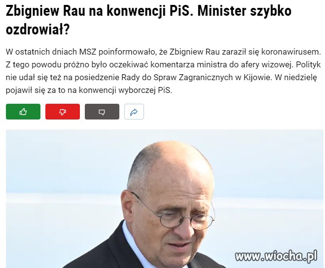 Zachorował tylko na czas tłumaczenia się