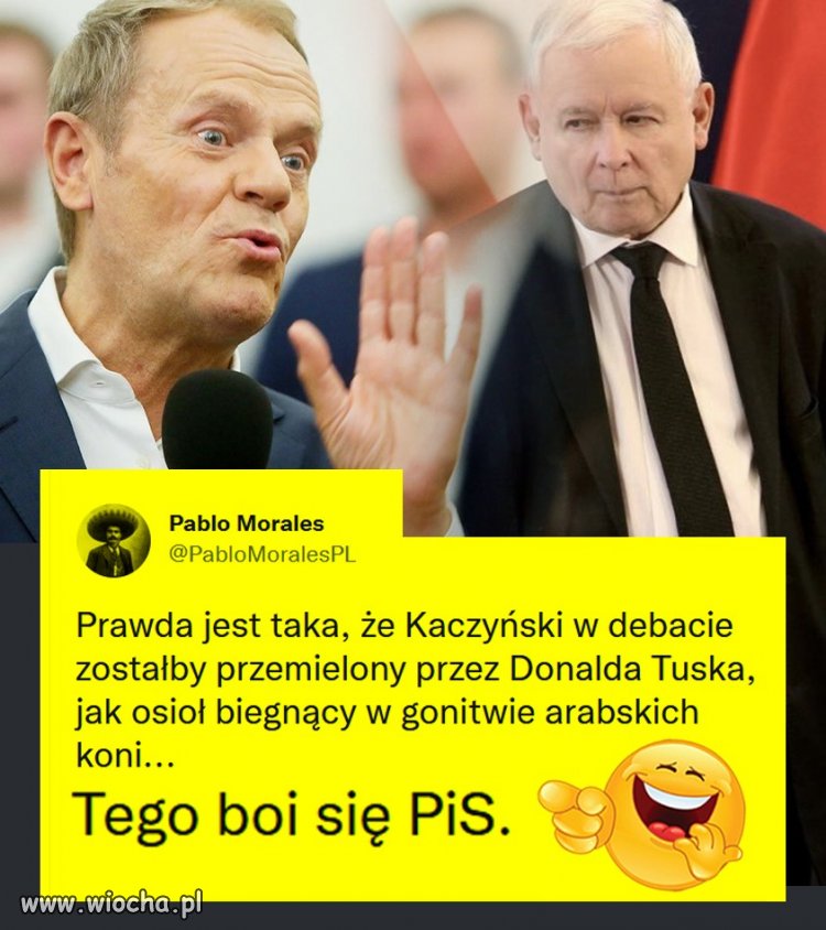 Panie prezesie, jako jeden z "mądrzejszych ludzi na globie", proszę iść na debatę