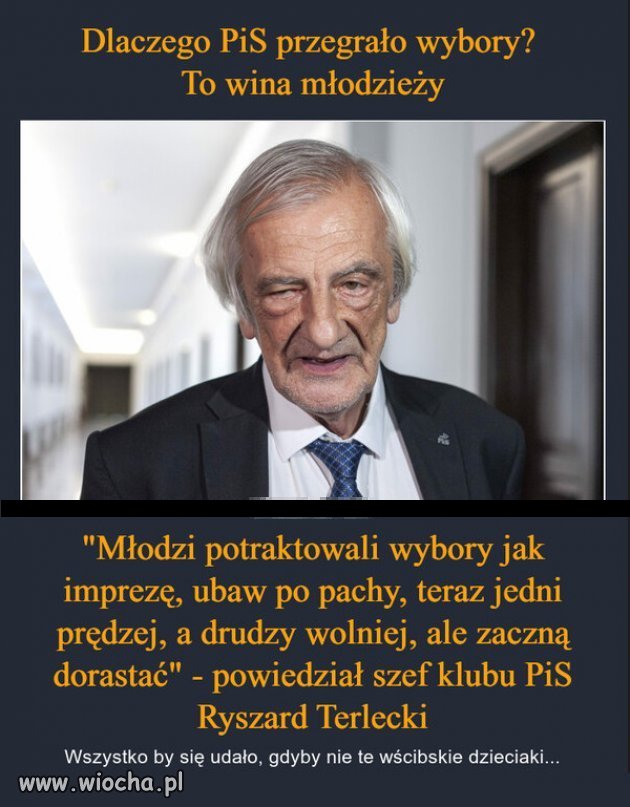 Młodzież nie glosowala na "wapniakow" Terleckich..