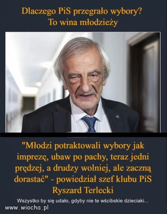 Młodzież nie glosowala na "wapniakow" Terleckich..