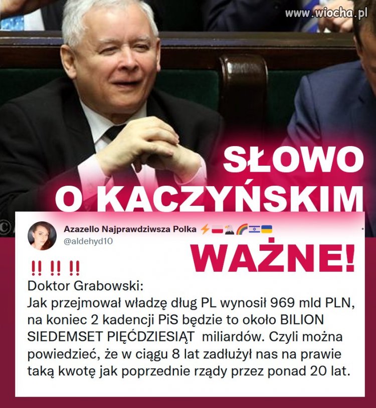 Rocznie płacimy 60 mld zł odsetek od tego długu. 