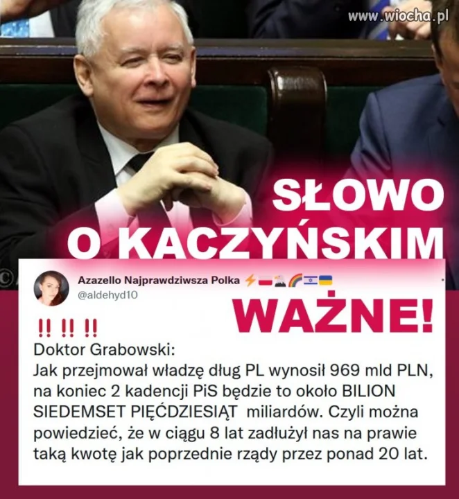 Rocznie płacimy 60 mld zł odsetek od tego długu. 
