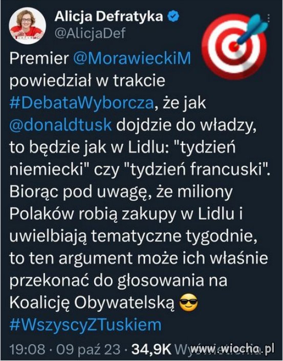 Trafione, Brawo. Oby jak najwięcej głosowało na KO