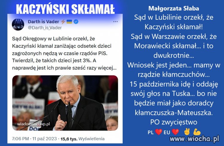 Do tej pory kłamali za niego inni. Ostatnimi czasy 